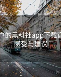 面向用户的黑料社app下载官网使用感受与建议