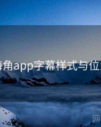 海角app字幕样式与位置