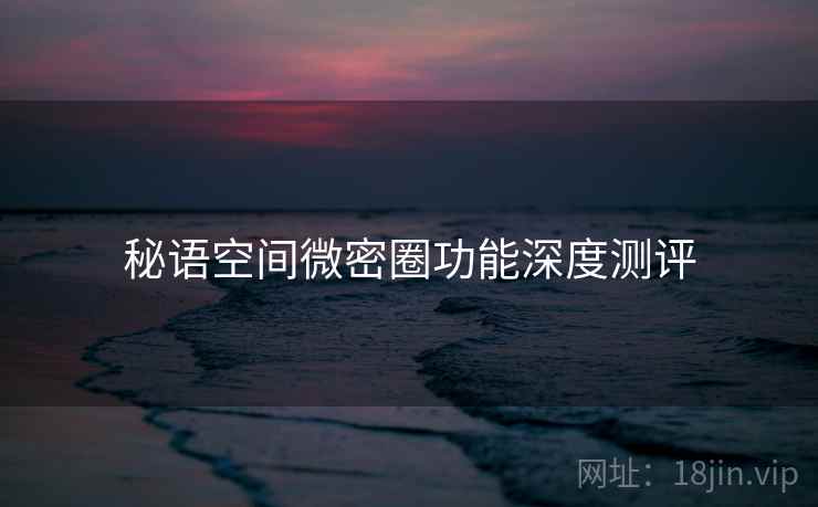 秘语空间微密圈功能深度测评